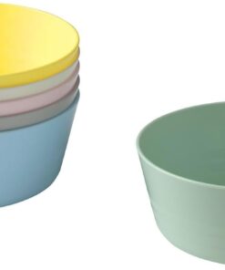 204.613.78 Kalas 6'lı Paket Plastik Kase Tabağı Çok Renkli Pastel