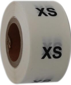 etiketler , hazır al hızlı al PP Şeffaf Beden(Size) Etiketi 25mm X 25mm Çap Ruloda 500 Adet (X Small)