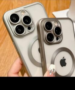 iPhone 16 Pro / 16 Pro Max ÇöL Titanyum Kamera Korumalı Kılıf Manyetik Şarj Özellikli Telefon Rengi İle Aynı Magee SafeE ile Uyumlu Kılıf Esnek Darbeye Dayanıklı HD Korumalı (iPHONE 16 PRO ÇÖL)