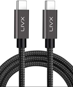 Solid 100W 5A Type C to Type C iPhone 15 Pro Max Plus Hızlı Şarj ve Data Kablosu Halat Örgülü Space Gray (1 Metre)