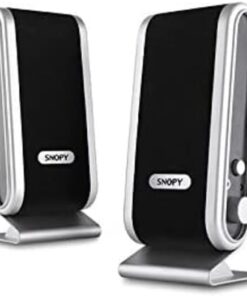 SN-820 2.0 LCD İnce Tasarım USB Speaker, Siyah/Gümüş