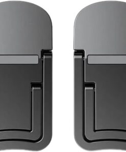 Metal 2 adet 7MM 3M Yapışkanlı Katlanabilir Ultra Mini Laptop Standı,2 Açılı Laptop Yükseltici Siyah