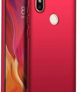 Mi Max 3 Uyumlu Sert Rubber Silikon Kılıf (Kırmızı)
