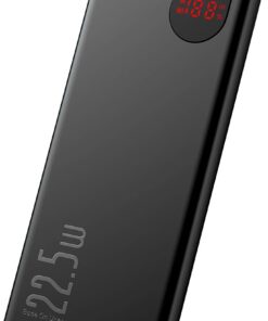 Adaman Metal Overseas Edition (2021 Edition) 10.000mAh Digital Display 22.5W Powerbank-Siyah