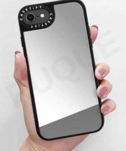 7,8,SE Uyumlu Düz Yüzey Kamera Korumalı Darbe Emici Casetify makyaj aynalı kılıf