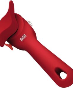 RIKON Auto Safety konserve açacağı kırmızı, güvenlik kutusu açacağı, keskin kenarları yoktur, kutunun kenarını otomatik olarak tutar, temiz ve güvenli, 8 x 2,5 x 2,75