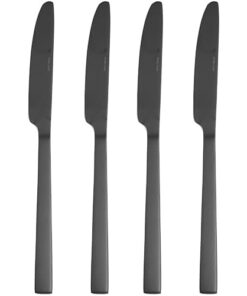 Quantum Mat Siyah Yemek Bıçağı 24cm 6 adet