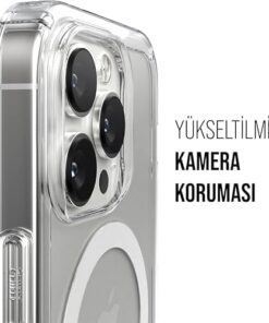 iPhone Magsafe Uyumlu Şeffaf Sert Kristal Mika Sararmaz Kılıf (iPhone 14 Pro Max)