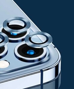 iPhone 13 Pro İle Uyumlu Arka Kamera Tempered Çözünürlük Engellemeyen, Parmak İzi Bırakmayan, Tozdan Koruyan Camera Protection iPhone 13 Pro Lens Koruyucu (Siyah)