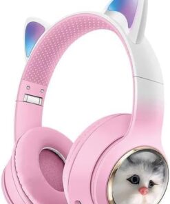 Wireless 5.3 Stereo Kedili Kulak Üstü Bluetooth Kulaklık Pembe BLT-45