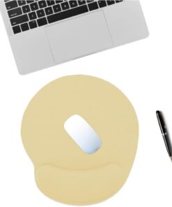 Mouse Pad Bilek Destekli Jel Mouse Pad,Ergonomik Kaymaz Taban,Oyun ve Ofis için Fare Altlığı,Suya Dayanıklı, Renk Seçenekli, 26x21cm İdeal Ölçü (Bej)