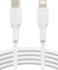 USB-C - Lightning Kablosu (Hızlı Şarj Kablosu) Hızlı Şarj MFi Sertifikalı USB-C Kablosu (Beyaz, 1 m)