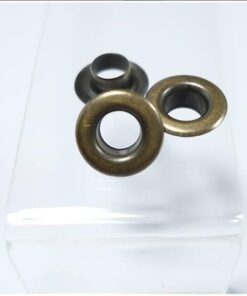 No.26 (11 mm) Kendin Yap Kiti, Deri Çanta, El Örgüsü, Kağıt İp, Makrome İp vs. Çanta İçin Çekiçle Uygulama Aparatları ve 15 Adet Kuşgözü Takım-Paslanmaz Pirinç (antik sarı)