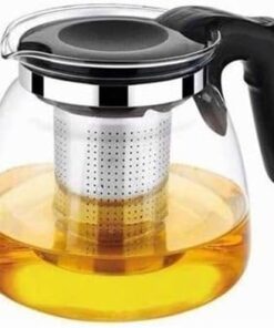 Çaydanlık Paslanmaz Çelik Filtre Kolu Isıya Dayanıklı Cam Çaydanlık Süzgeçli French Press Cam Demlik + Çay Süzgeci