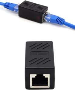 1 Portlu Ethernet Splitter, Çift LAN Kablosu, Ethernet Bölücü, RJ45 Dişi Adaptör Konnektörü