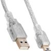 SL-UK55 Usb2.0 5m Şeffaf Usb AM/Mini 5pin Kablo