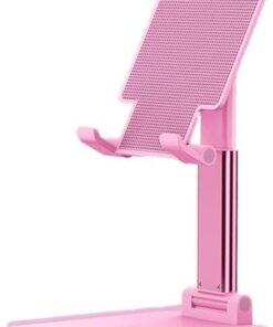 Ayarlanabilir Telefon Standı, Masaüstü Portatif Telefon Tutucu Stand, Katlanabilir Telefon Tutucu Masaüstü Model (Pembe)