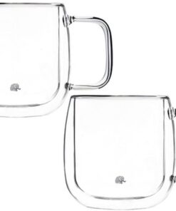 Glory 2 li Double Wall Çift Cidarlı Kulplu Küçük Bardak 250 ml