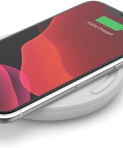 Boost Charge kablosuz şarj cihazı, 15 W (Qi sertifikalı kablosuz şarj cihazı, iPhone, AirPods ve Samsung ve Google gibi üreticilerin cihazları için, güç kaynağı dahil değildir) - Beyaz