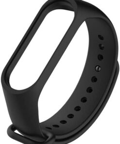 Xiaomi Mi Band 7 ile uyumlu Saat Kayışı Ent Kaliteli Xiaomi Mi Band 7 ile uyumlu Spor Saat Kontrast Renkli Termoplastik Siyah