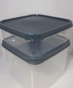 Sızdırmaz, Kilitli Kapaklı, Çok Renkli, Hava Geçiirmez, Kuru Gıda, Çerez, Plastik, Saklama Kabı Seti, (Antrasit 3'lü)