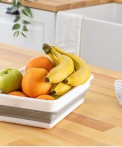 Katlanabilir Dikdörtgen Bulaşık Sepeti, 8 Litre Çok Amaçlı Katlanabilir Dikdörtgen Sepet, Katlanır Bulaşık ve Çamaşır Sepeti 37cm*27cm*11cm
