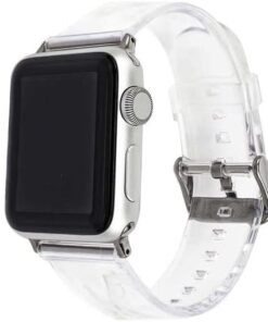 ​​​Apple İle Uyumlu Watch 42mm KRD-13 Şeffaf Silikon Kordon Renksiz