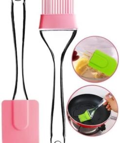 Home 25 Cm Silikon Spatula,Fırça Seti,Pasta Ve Yemekler İçin