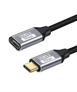 Örgü Kablo 1Mt Type-c Uzatma Kablosu 10Gbps Veri Ve Görüntü Aktarım 5A PD Hızlı Şarj Kablo