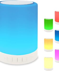Taşınabilir Bluetooth hoparlör, gece yönlendirme ışığı, gece lambaları, dokunmatik gece lambaları, renkli dış mekan LED lambası, MP3 müzik çalar