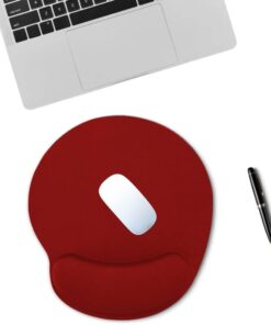 Mouse Pad Bilek Destekli Jel Mouse Pad,Ergonomik Kaymaz Taban,Oyun ve Ofis için Fare Altlığı,Suya Dayanıklı, Renk Seçenekli, 26x21cm İdeal Ölçü (Kırmızı)