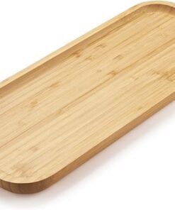 HİGH-TECH Bambu Çay, Kahve Dikdörtgen Sunum Tepsisi, Dikdörtgen Dekoratif Ahşap Tepsi, Lavabo, Banyo Dekoratif Tepsisi, Aparatif Sunum Servis Tepsisi, 35 x 15 1,5 cm 1 Adet