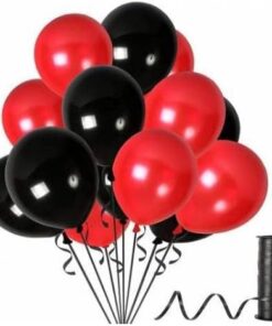 Marifetlerim - Kırmızı Siyah Metalik Balon 12 inch 10 Adet