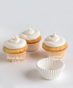 Hediye Sepeti Takribi 200 Adet Mini Boy Beyaz Truff Çikolata Kağıdı, Muffin Kek Kalıbı, Lokum Kağıdı 30x20 Mm Doğum Günü Parti Dekorasyonu için
