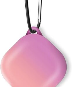 Samsung Galaxy Buds Pro için Kılıf Degrade Rubber Lila Pembe [Buds Pro ile Uyumlu Kılıf - Lila - Pembe]