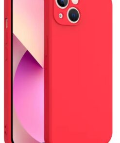 AKSESUAR iPhone 14 (6.1) inç ile uyumlu First Silikon kılıf ince yapılı tam koruma sağlayan Kamera Korumalı Kılıf (Kırmızı)