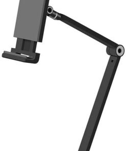 STD20144LG 360° Ayarlanabilir Teleskobik 4"-13" Ergonomik Tablet Standı Koyu Gri