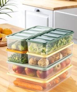 Vienev Plastik 6Lı Bella Buzdolabı Düzenleyici 2X (3,5 Litre) 4X(1,65 Litre) 6 Parça Çok Renkli
