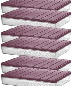 Home - Nora 6'lı 2.5 Litre Büyük Boy Mürdüm Saklama Kabı