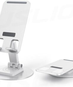 Katlanabilir Telefon Tablet Tutucu Stand, 360 Derece Ayarlanabilir, Şarj Standı, BEYAZ