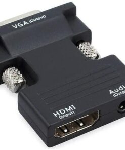Plus PX-1245S HDMI to VGA + Ses Çevirici (VGA in Projeksiyon veya Monitöre Takılır)
