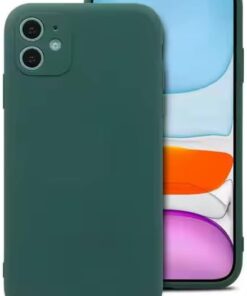 AKSESUAR iPhone 11 (6.1) inç ile uyumlu First Silikon kılıf ince yapılı tam koruma sağlayan Kamera Korumalı Kılıf (Yeşil)