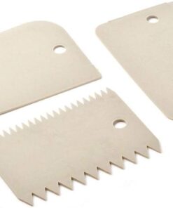 3'lü Hamur Şekillendirici Kesici Dekoratör Spatula Seti, Plastik, Çok Renkli