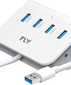 Racing FLY 3408 4 Port USB Hub Çoklayıcı Çoğaltıcı, 1 Port USB Type-C Şarj Çıkışı, Telefon ve Tablet Tutuculu Switch Splitter