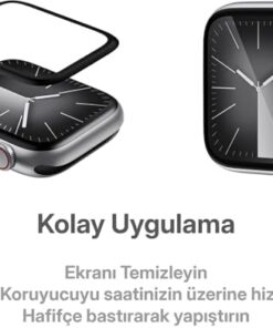 Apple Watch ile Uyumlu Nano-PPF Ekran Koruyucu Tam Kaplayan Tasarım ve Güçlü Yapışkan (44 MM)
