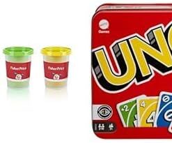 Price Oyun Hamuru 4'lü Paket - (4 * 100 Gr) ve UNO Deluxe Kartlar