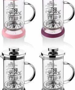 ml Metal Kapaklı Renkli Silikon Tabanlı Borosilikat Cam French Press Çay Kahve Bitki Çay Demliği