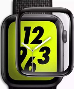 Apple Watch Series 8 45mm Tam Kaplayan Temperli Cam Ekran Koruyucu Siyah [Watch Series 8 45mm ile Uyumlu Ekran Koruyucu - Siyah]