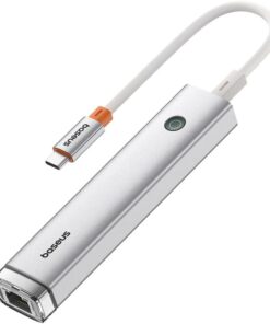 UltraJoy Series 5-Port HUB AIR Frost Silver（Type-C to HDMI4K@60Hz*1+USB3.0 * 2+PD*1+RJ45*1）