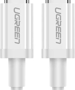 3.0 A, USB-C & USB-C Şarj ve Data Kablosu, 1 Metre, Beyaz